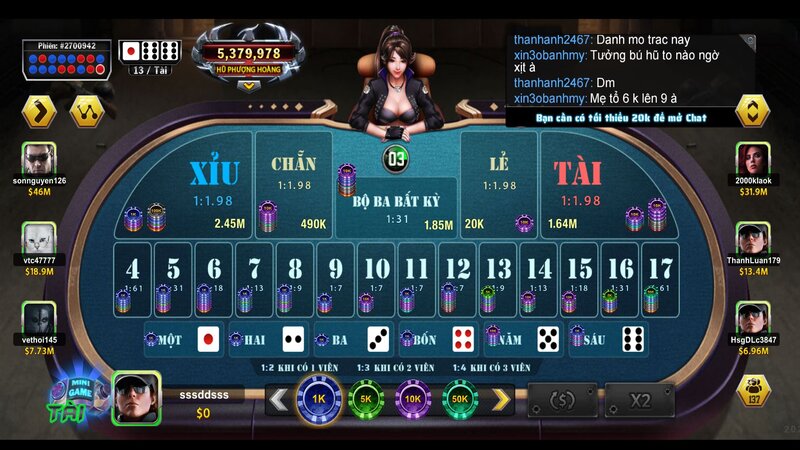 Hướng dẫn chơi Sicbo Phượng Hoàng tại B52 CLUB